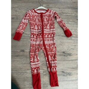 Little Sleepies - 6/12 month - Christmas Print 2way zipp